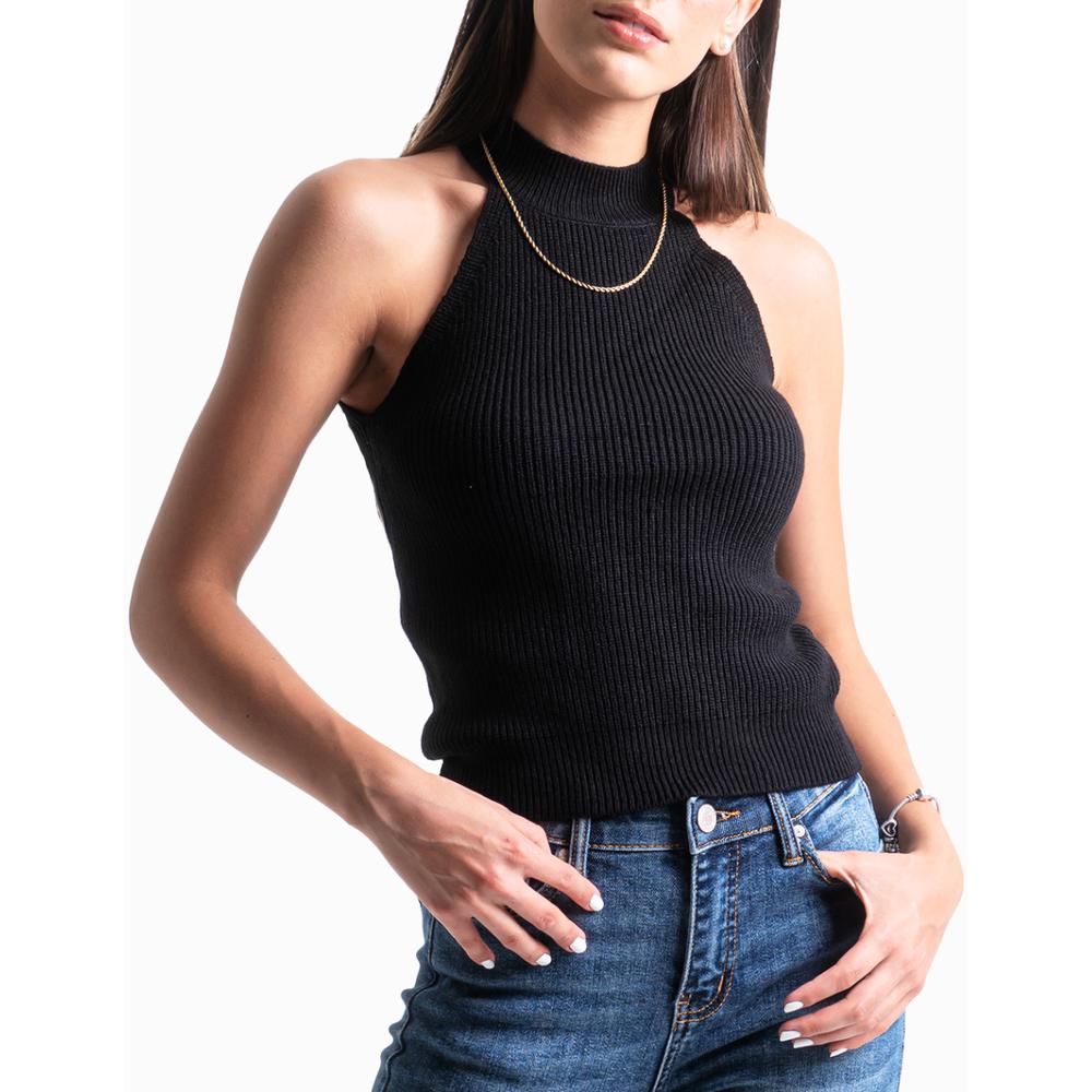 Blusa Básica Cuello Halter Balam, 0088 (negro) Negro