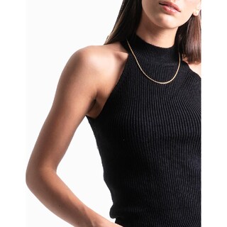 Foto 2 | Blusa Básica Cuello Halter Balam, 0088 (negro) Negro