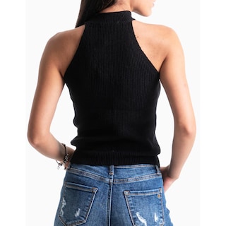 Foto 3 | Blusa Básica Cuello Halter Balam, 0088 (negro) Negro