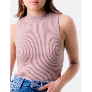 Foto 2 | Blusa Básica Cuello Alto Balam /juvenil, 0087 (beige) Beige