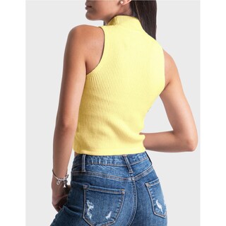 Foto 3 | Blusa Básica Sin Mangas Balam, 0084 (amarillo) Amarillo