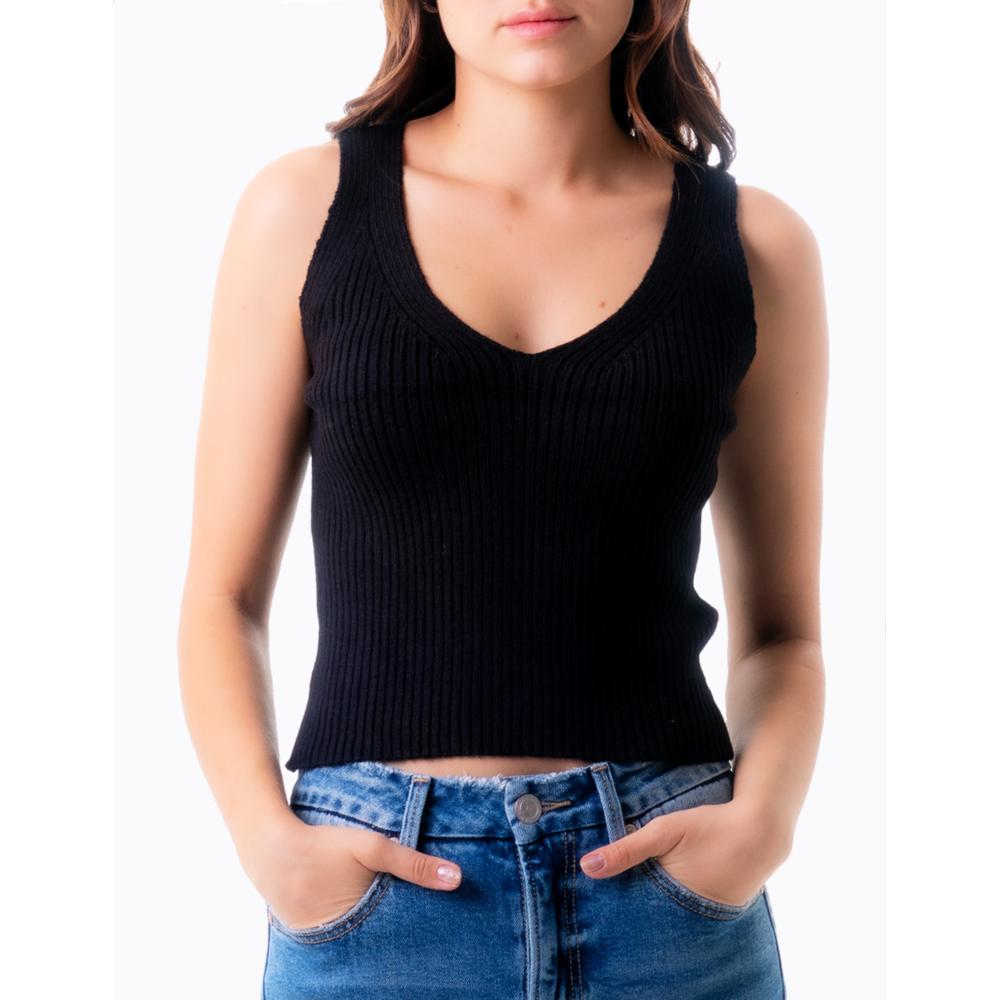 Blusa Básica Cuello V Balam /juvenil, 0086 (negro) Negro