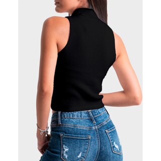 Foto 3 | Blusa Básica Sin Mangas Balam, 0084 (negro) Negro