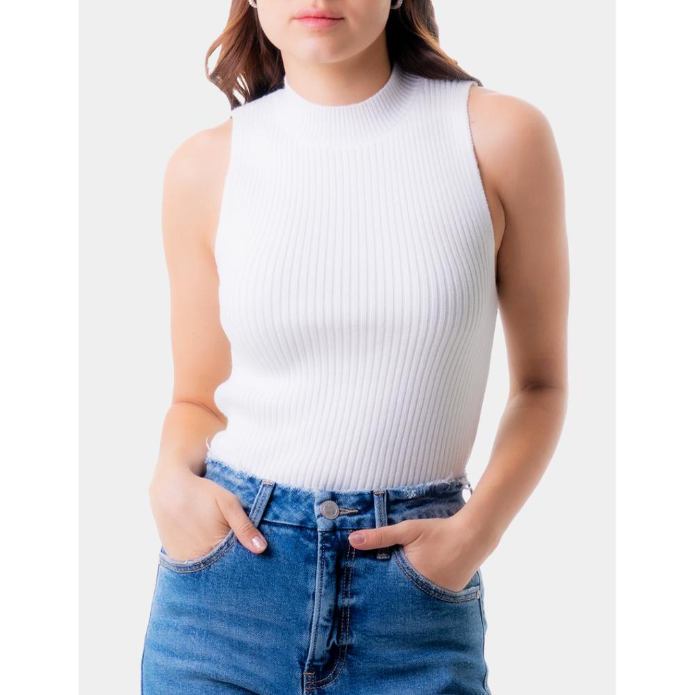 Blusa Básica Cuello Alto Balam /juvenil, 0087 (blanco) Blanco