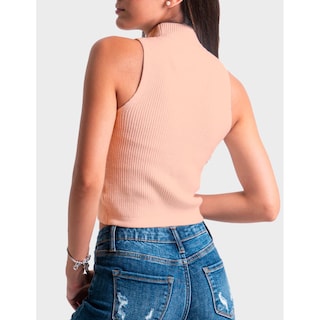 Foto 3 | Blusa Básica Sin Mangas Balam, 0084 (coral) Salmon