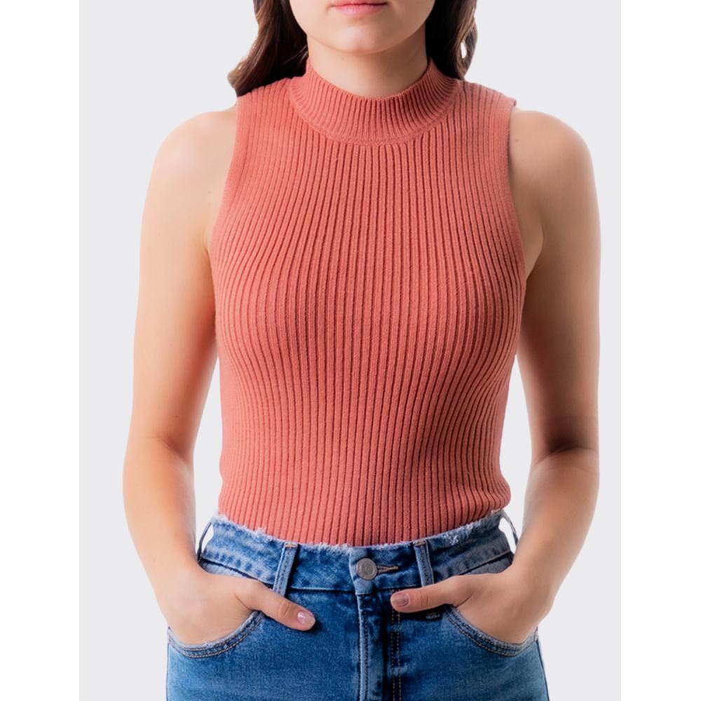Blusa Básica Cuello Alto Balam /juvenil, 0087 (coral) Salmon