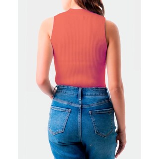 Foto 3 | Blusa Básica Cuello Alto Balam /juvenil, 0087 (coral) Salmon