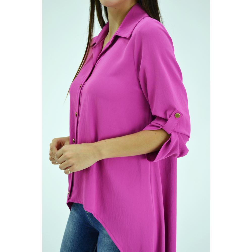 Foto 5 pulgar | Maxiblusa Asimétrica Roman Fashion Juvenil 1060 color Rosa