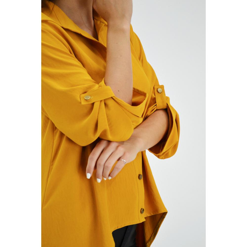 Foto 5 pulgar | Maxiblusa Asimétrica Roman Fashion Marrón para Mujer