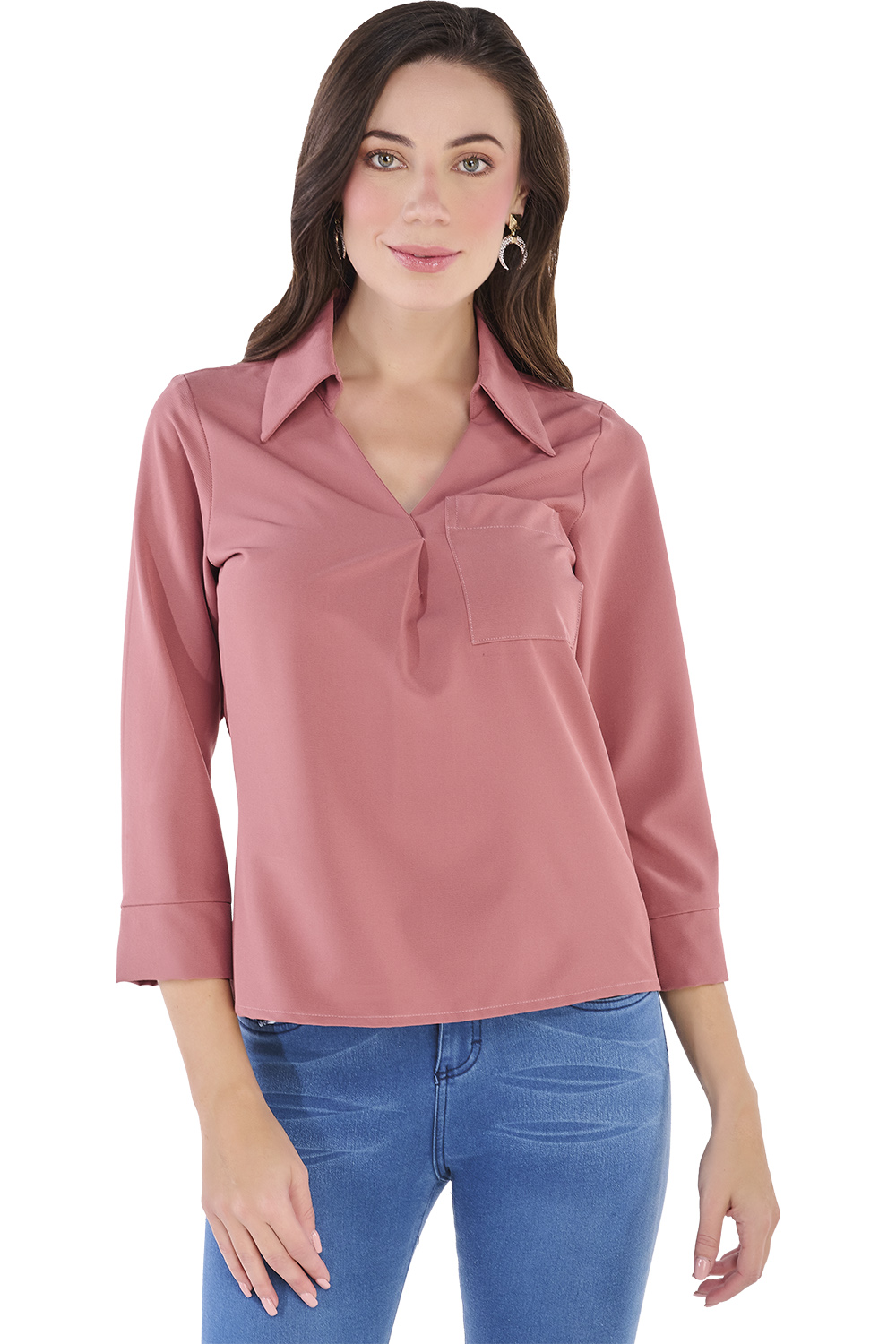 Blusa Devendi 215-81 color Rosa para Mujer