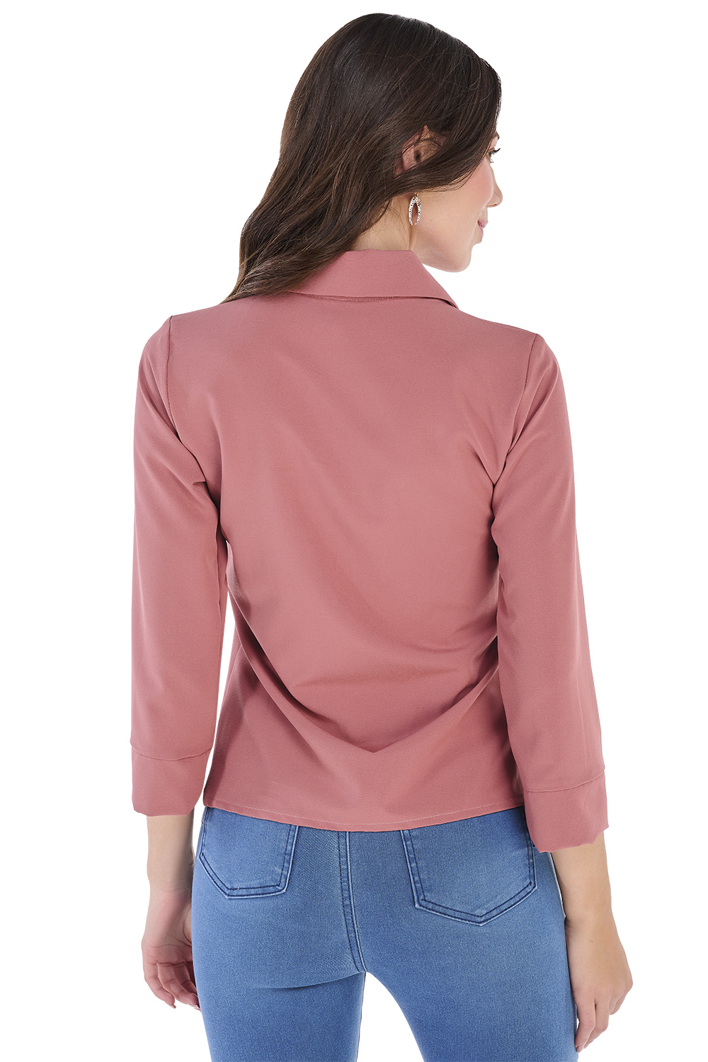 Foto 3 pulgar | Blusa Devendi 215-81 color Rosa para Mujer