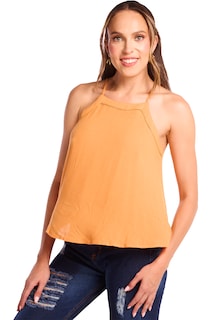 Foto 1 | Blusa Devendi color Naranja para Mujer