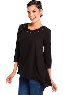 Foto 1 | Blusa Devendi color Negro para Mujer
