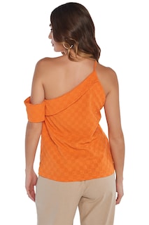 Foto 2 | Blusa Devendi color Naranja para Mujer