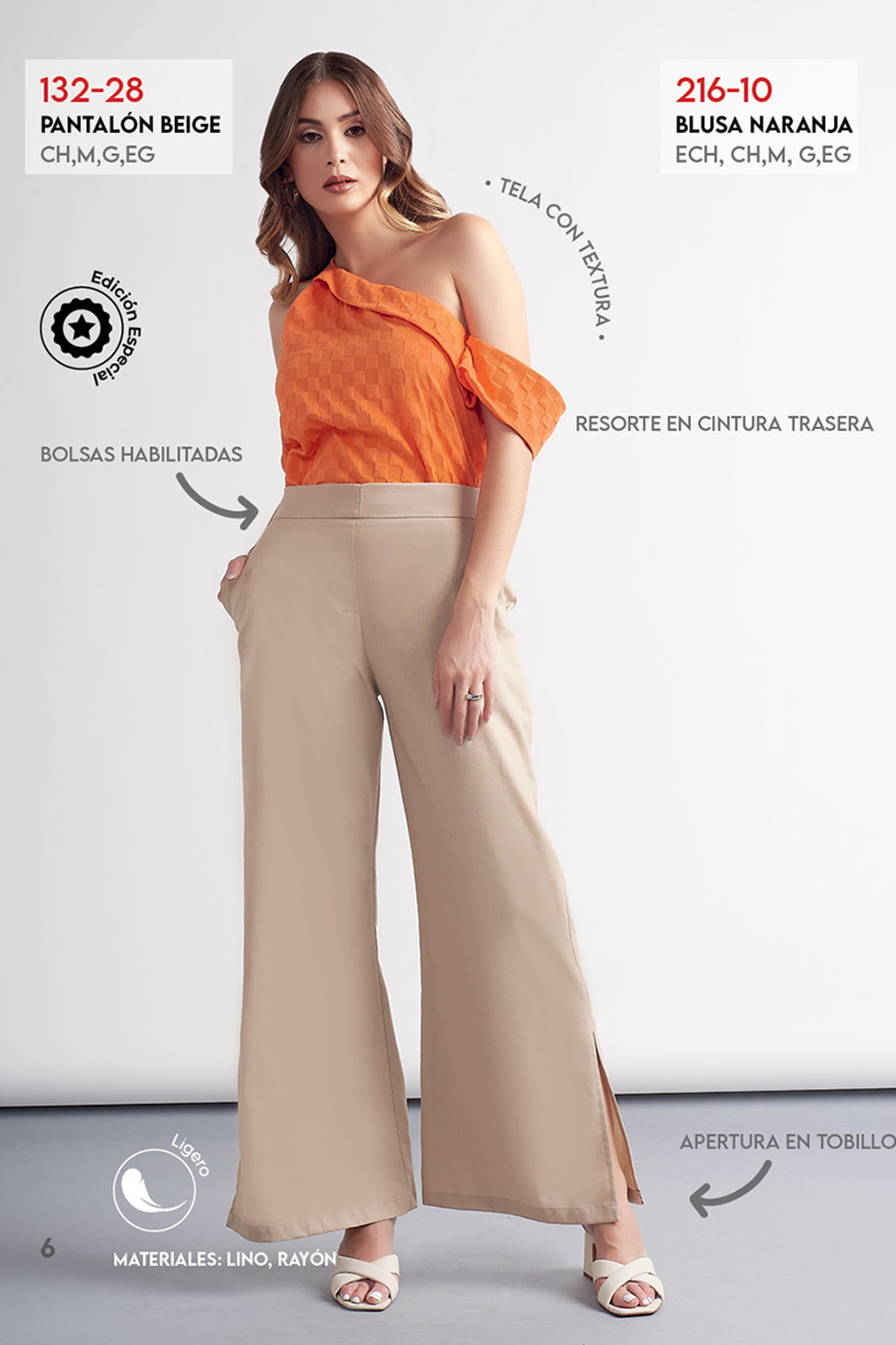 Foto 4 pulgar | Blusa Devendi color Naranja para Mujer