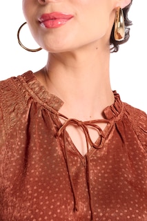 Foto 3 | Blusa Devendi color Café para Mujer