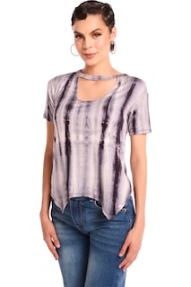 Foto 1 | Blusa Devendi color Azul Tie Dye Stretch
