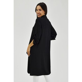 Foto 3 | Maxi Blusa Asimétrica Roman Fashion Juvenil 1060 color Negro