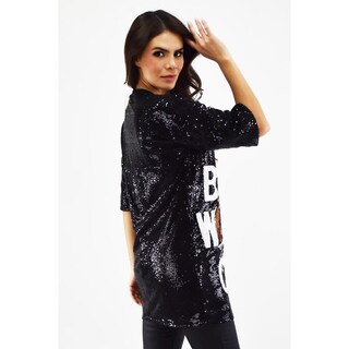 Foto 2 | Blusa Roman Fashion Negra para Mujer