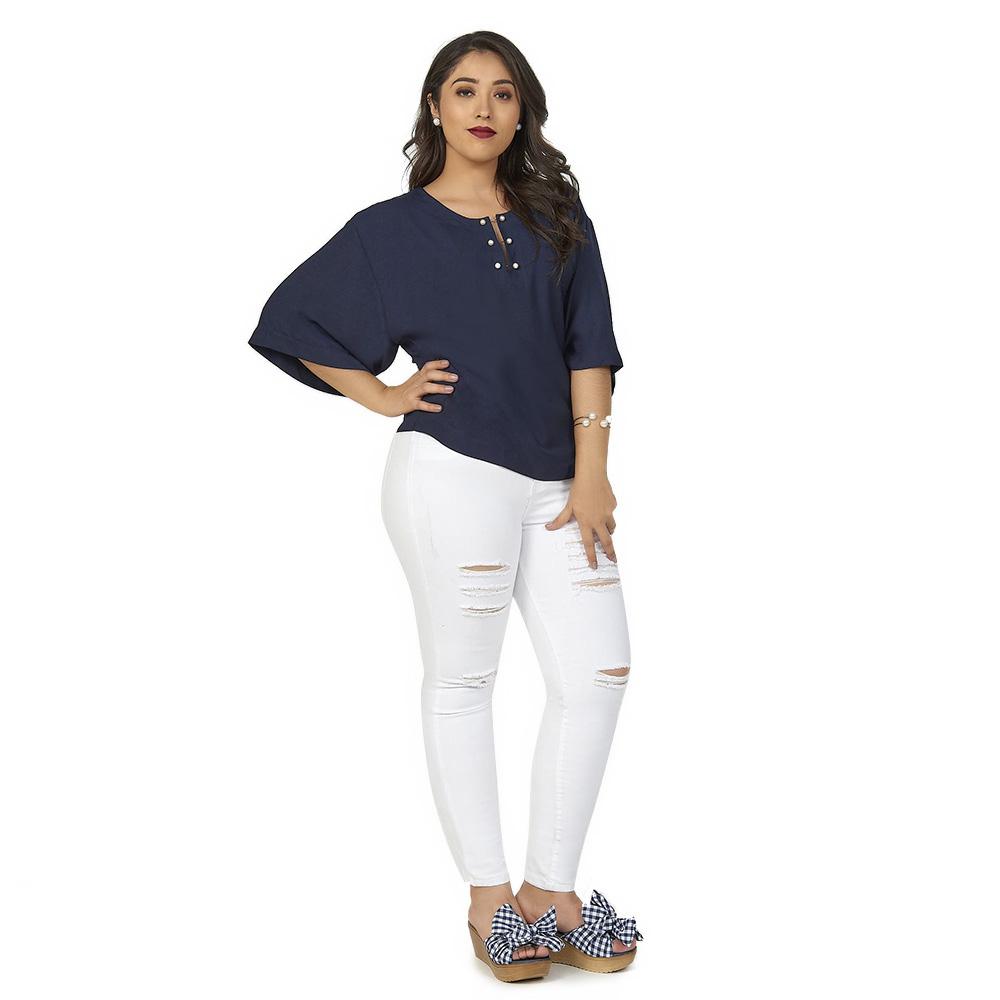 Blusa Mundo Terra Azul para Mujer