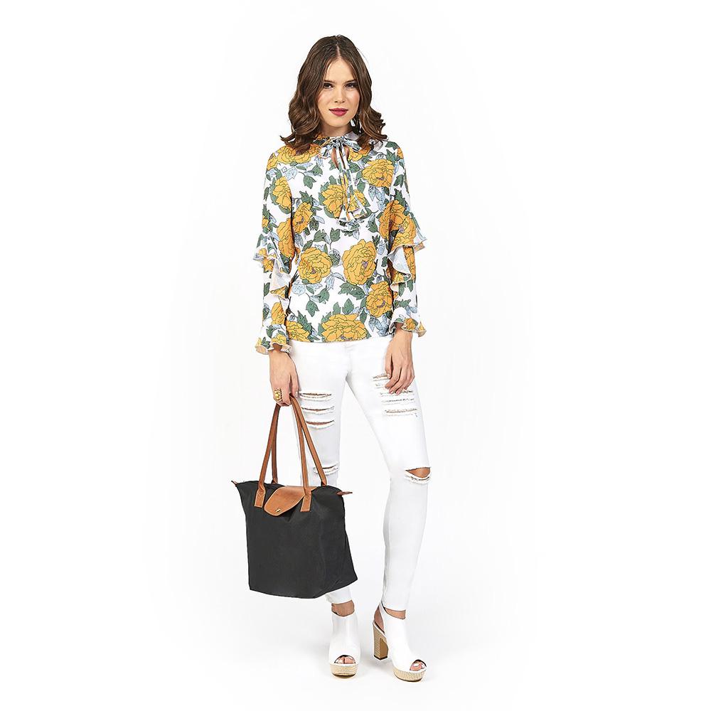 Blusa para Mujer Mundo Terra Manga Larga Floreada