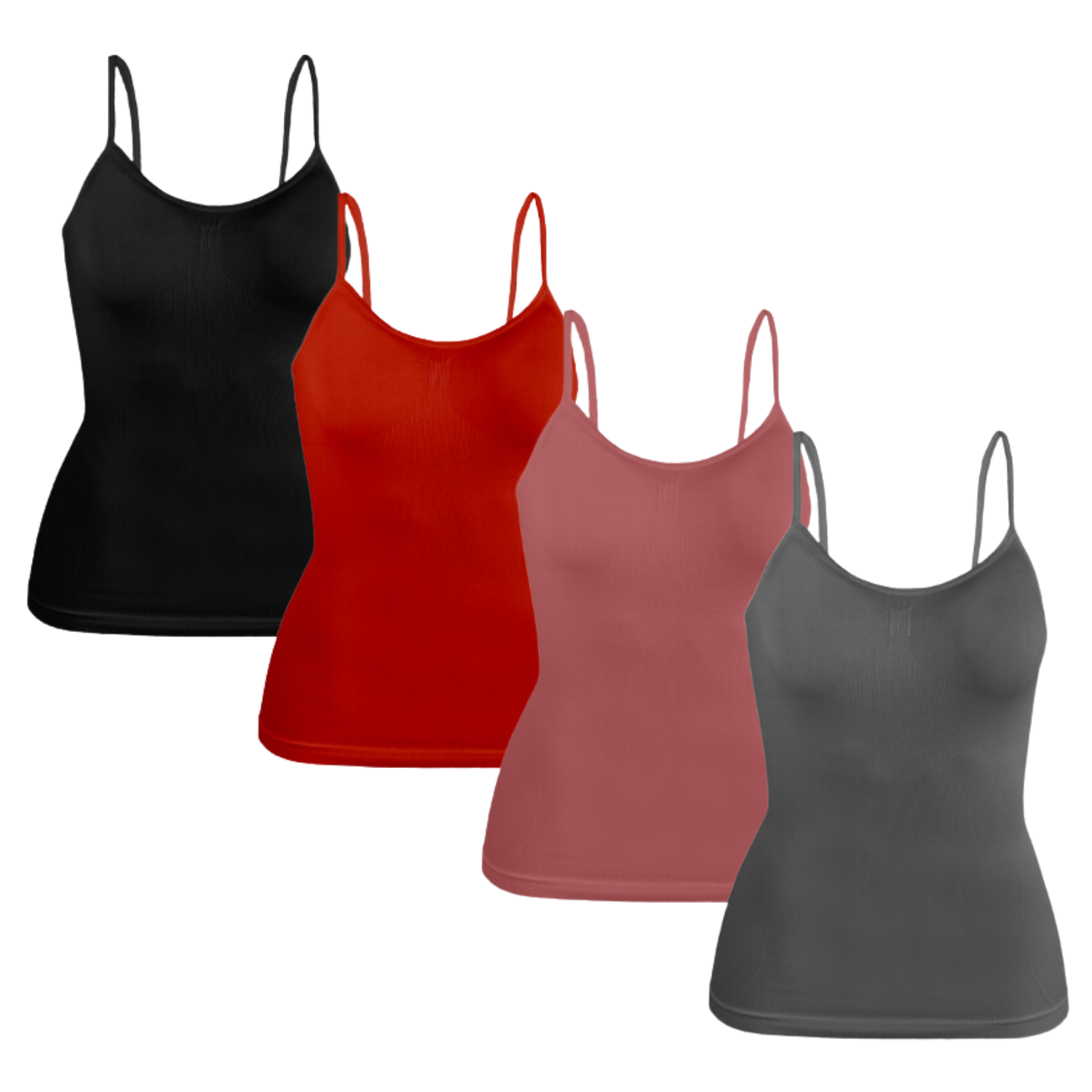 Set de 4 Blusas de Mujer de Uso Interior o Exterior Bl-1005 con Tirantes Multicolor