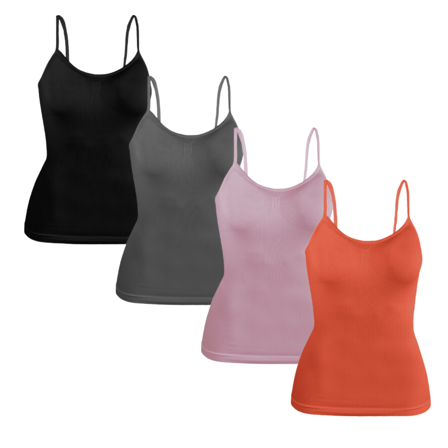 Foto 2 pulgar | Blusas de Tirantes para Mujer 4 Piezas Multicolor