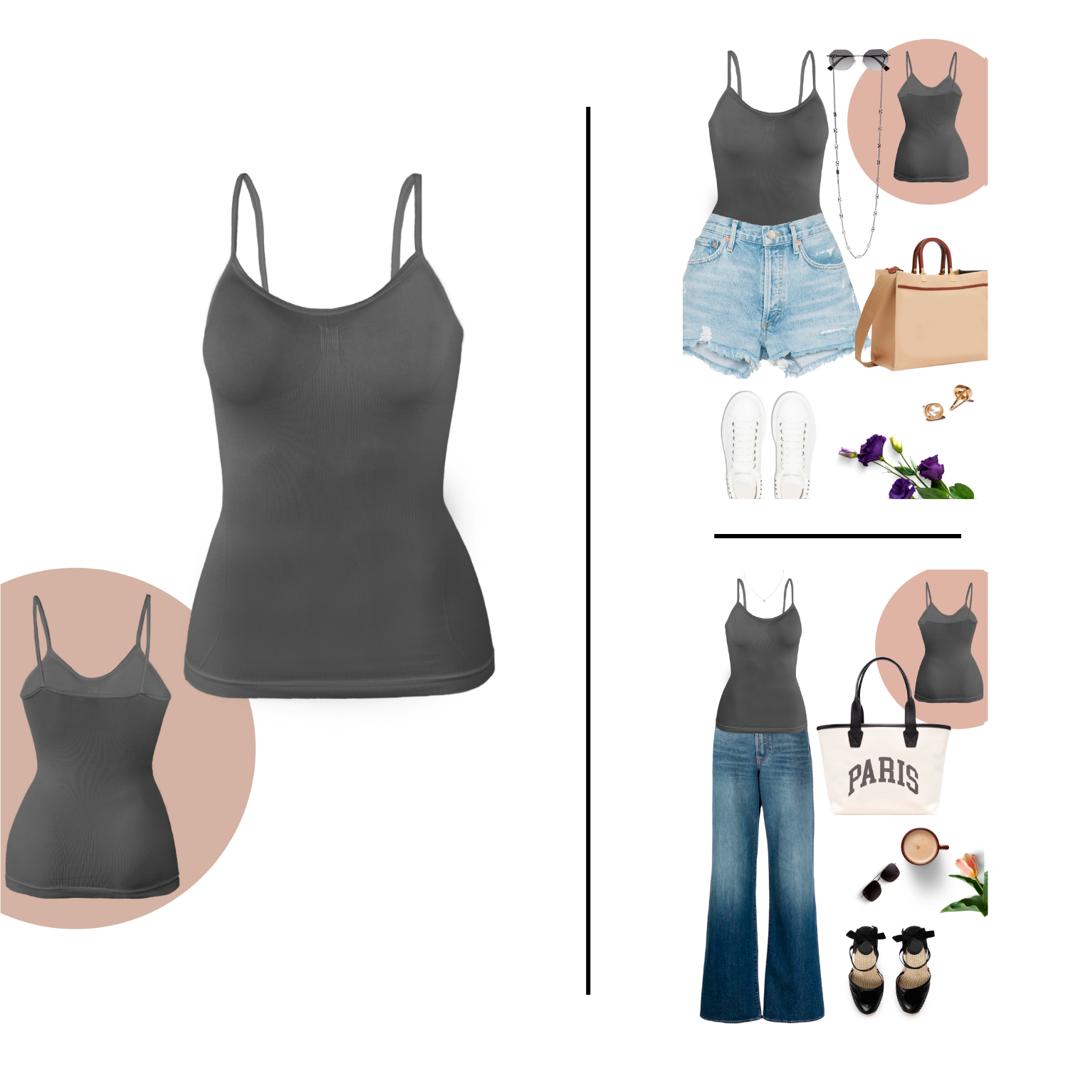 Foto 7 | Set De 4 Blusas De Uso Interior O Exterior Bl-1005 Surtido En Color Con Tirantes De Mujer