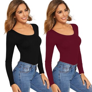 Foto 1 | Set Dos Blusas De Mujer Manga Larga Bl-1013 Dos Colores Termicas