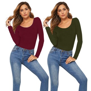 Foto 1 | Set Dos Blusas Manga Larga Bl-1013 Dos Colores Térmicas De Mujer