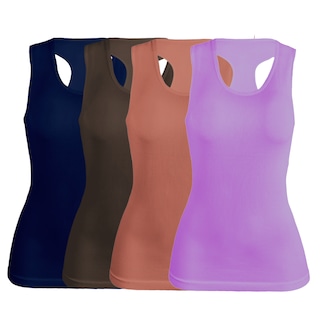 Foto 1 | Set de 4 Blusas para Dama Bl-1007 Surtido en Color sin Mangas