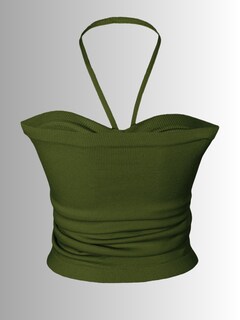 Foto 5 | Crop Tops de Tirante Lila y Verde Oscuro Stretch Canalé 2 Piezas para Mujer