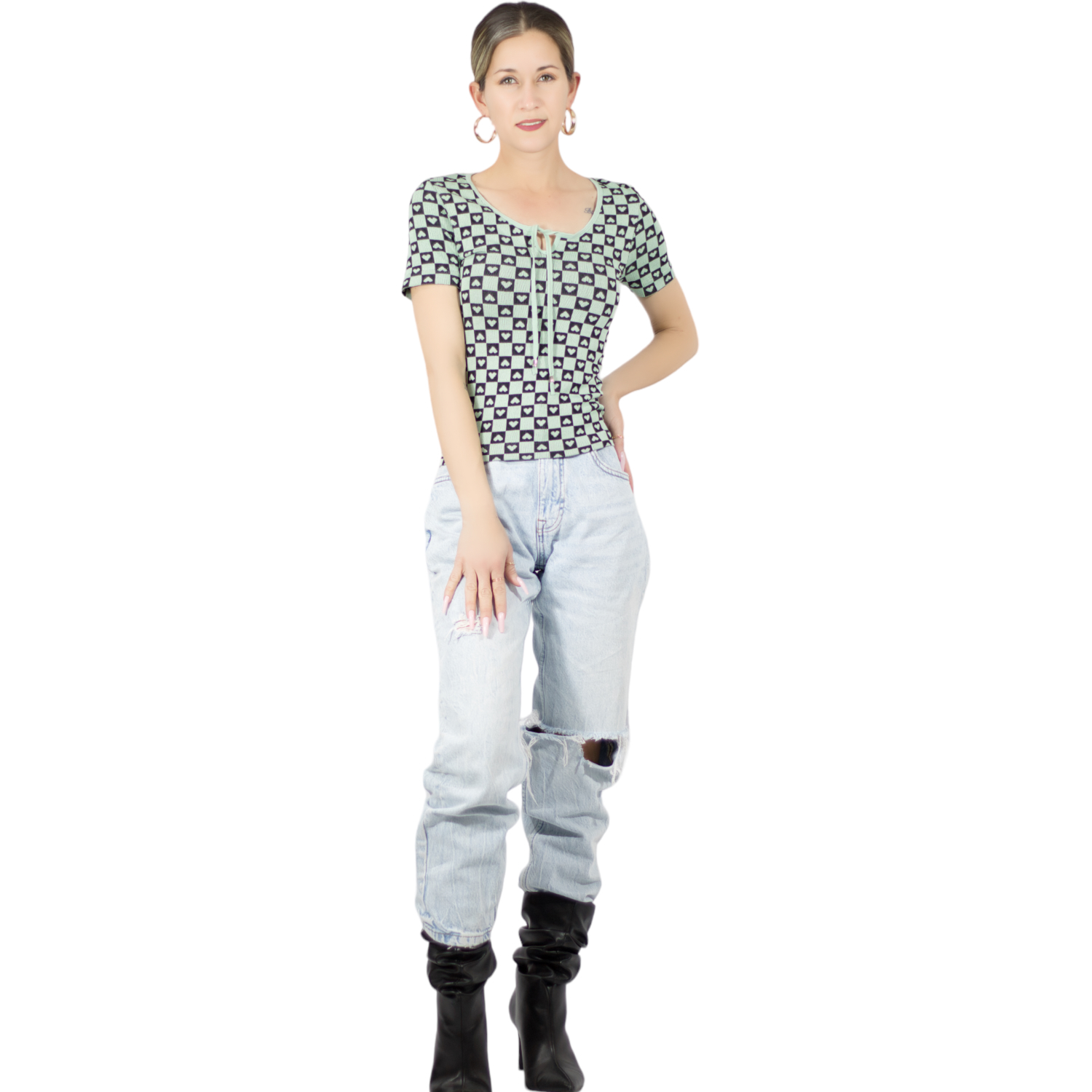 Foto 4 pulgar | Blusa De Mujer Pul-1005 Color Stretch Casual