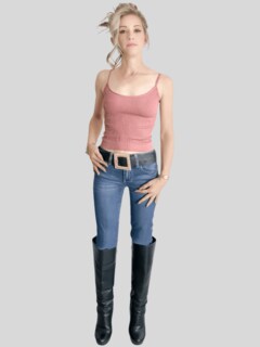 Foto 2 | Top Tank Blusa De Mujer Unitalla Canalé De Tirantes Estampado Liso Bl-1012 Coral Crop Básico Varios Colores