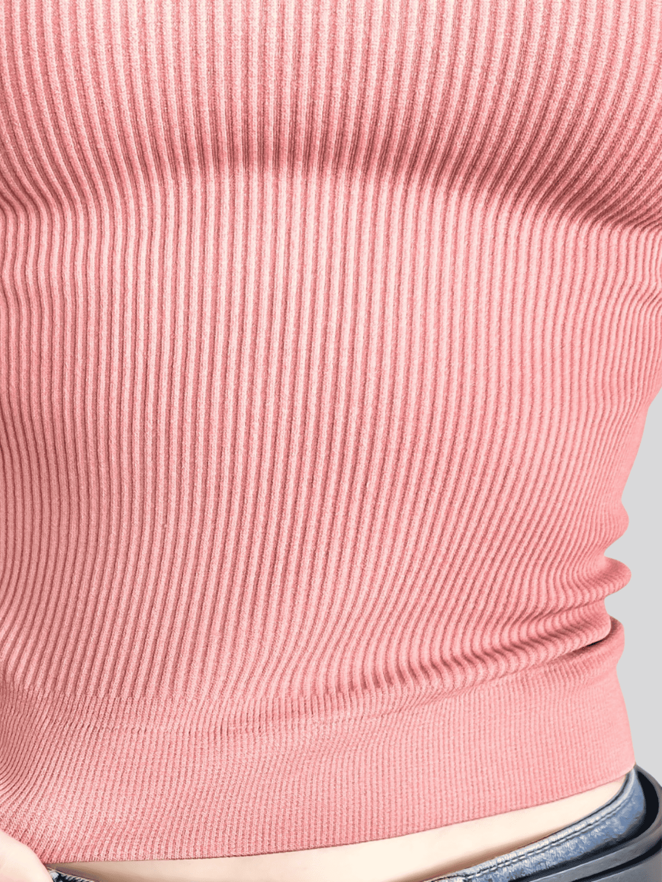 Foto 5 pulgar | Top Tank Blusa De Mujer Unitalla Canalé De Tirantes Estampado Liso Bl-1012 Coral Crop Básico Varios Colores