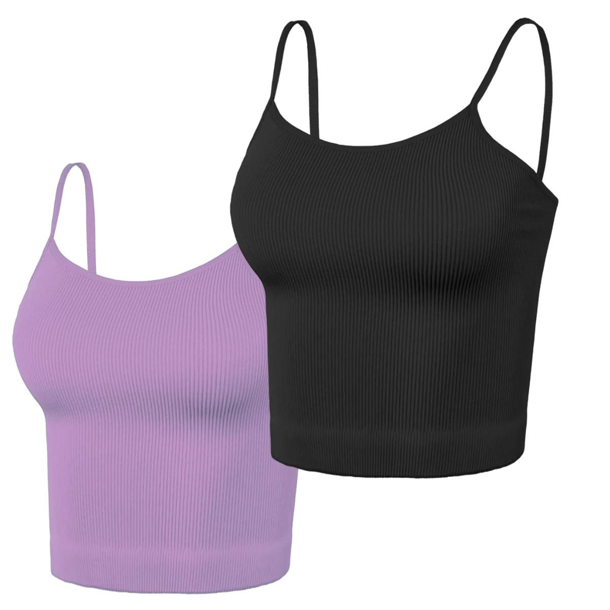 Set de Blusas BL-1012 Negro y Lila Texturizadas para Mujer 2 Piezas