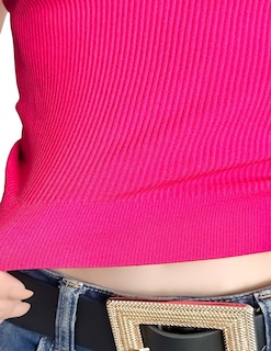 Foto 4 | Blusa BL-1012 Fucsia Texturizada para Mujer