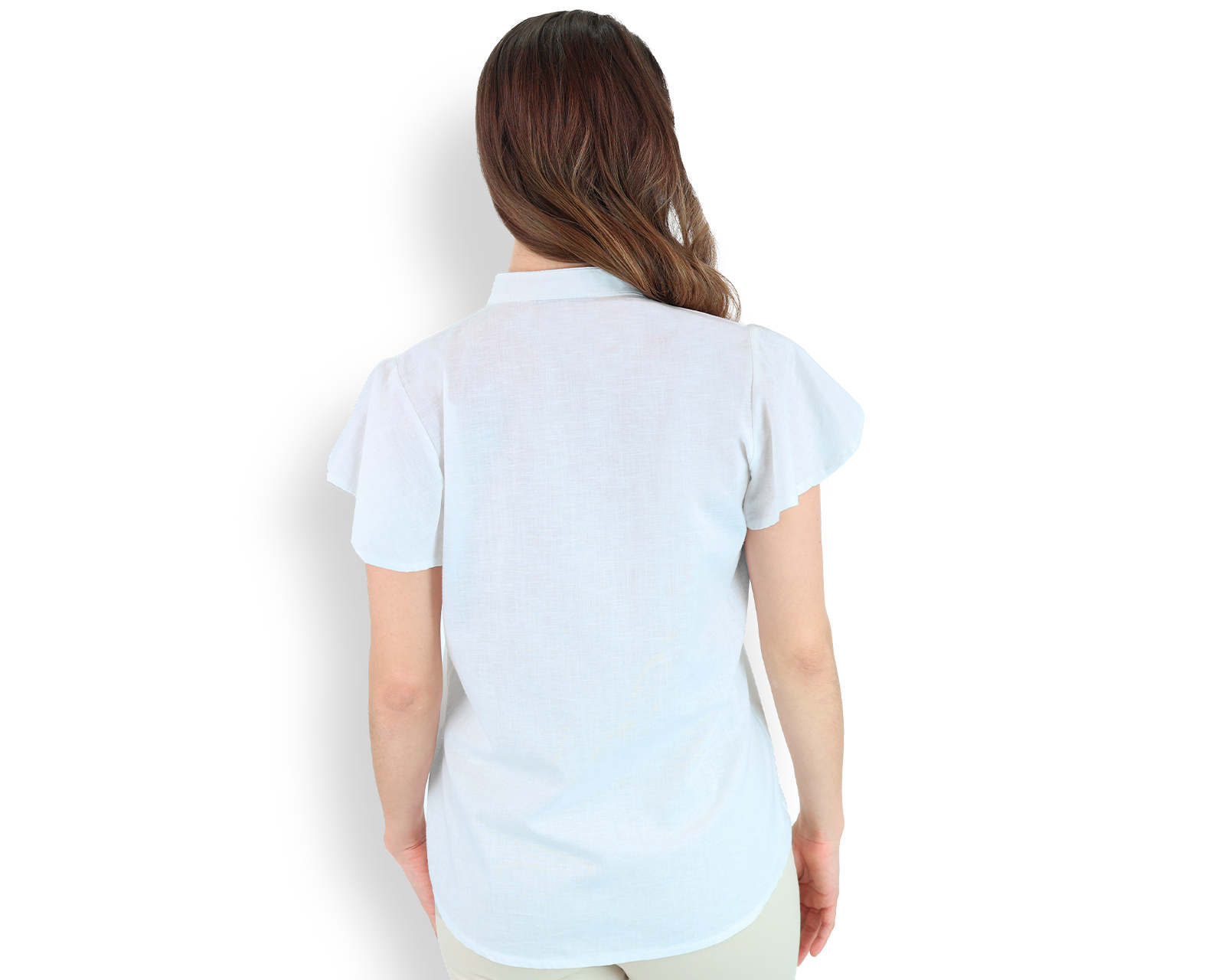Foto 4 pulgar | Blusa Tipo Guayabera De Mujer Rams Cottons Modelo Fabi Color Blanco Apariencia De Lino