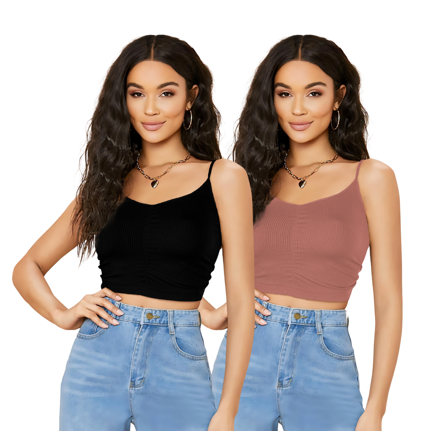 Set de 2 Blusas Top de Mujer Bl-1002 Dos Colores Deportivas o Casuales