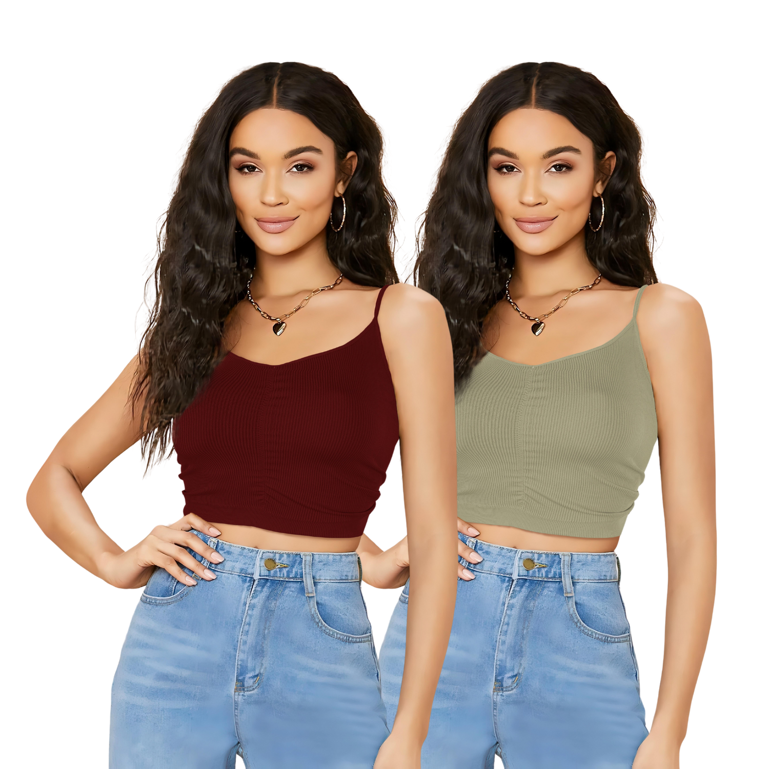 Foto 2 pulgar | Blusas Top para Mujer Bl-1002 Multicolores 2 Pack