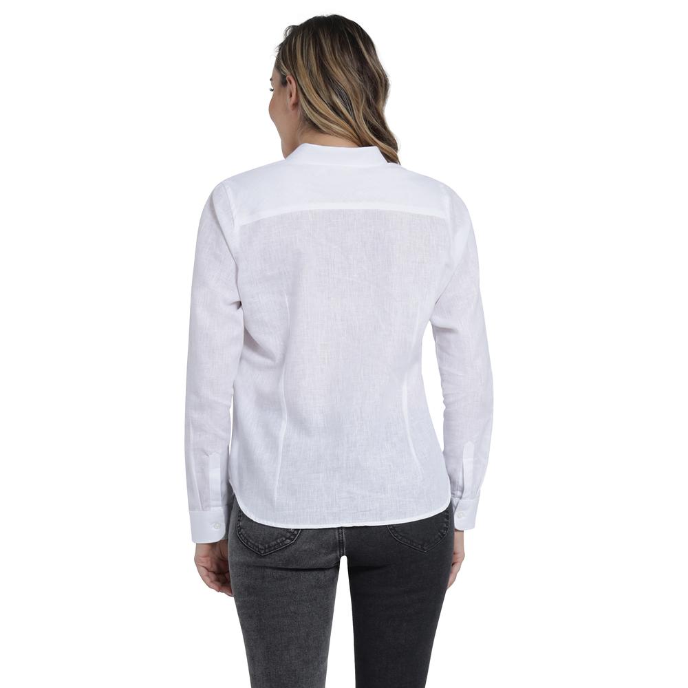 Foto 4 pulgar | Blusa Casual Lee Slim Fit 402 Blanca para Mujer