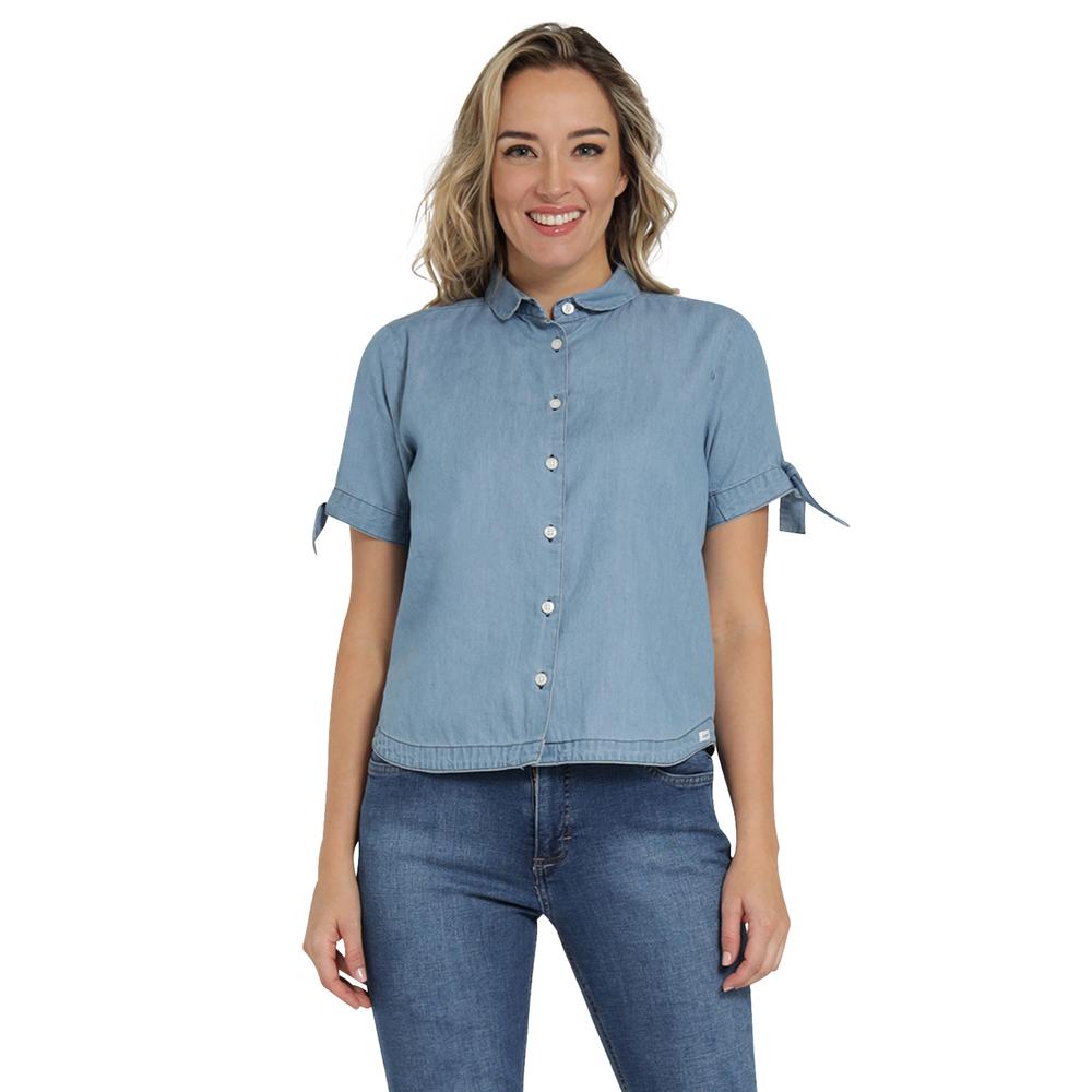 Foto 2 pulgar | Blusa Casual Lee Regular Fit 440 Azul para Mujer