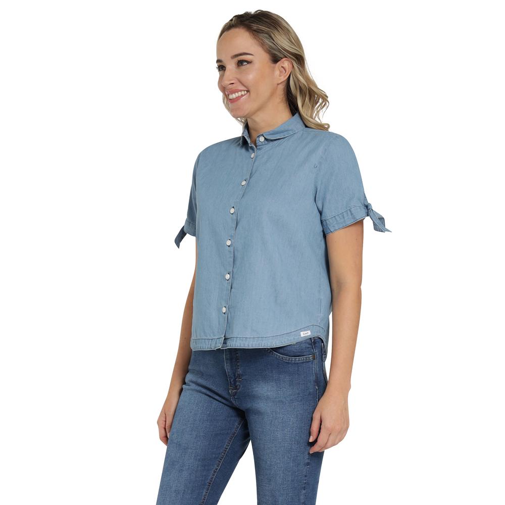 Foto 3 pulgar | Blusa Casual Lee Regular Fit 440 Azul para Mujer