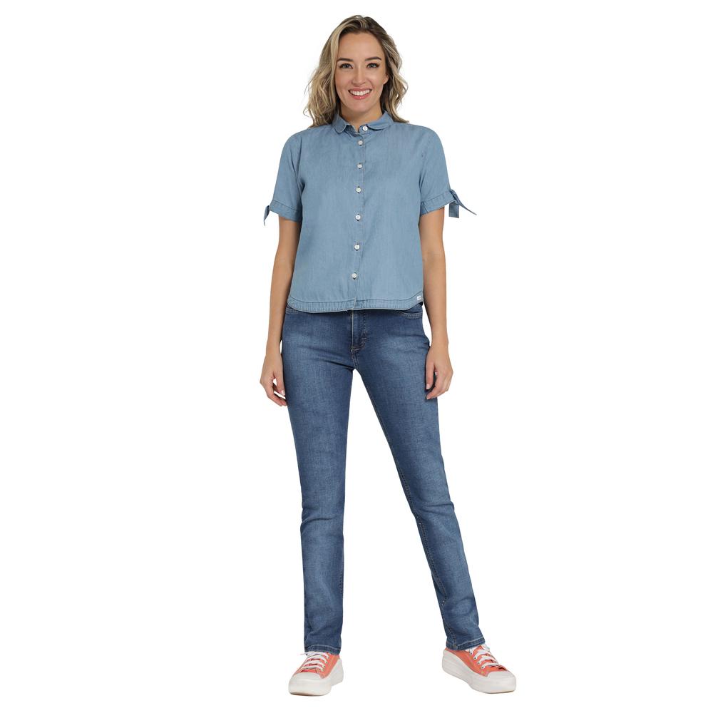 Foto 5 pulgar | Blusa Casual Lee Regular Fit 440 Azul para Mujer