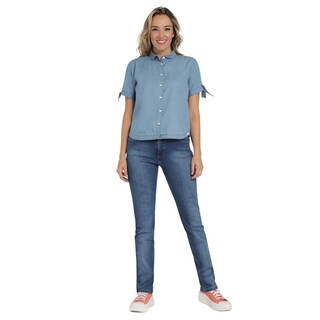 Foto 4 | Blusa Casual Lee Regular Fit 440 Azul para Mujer