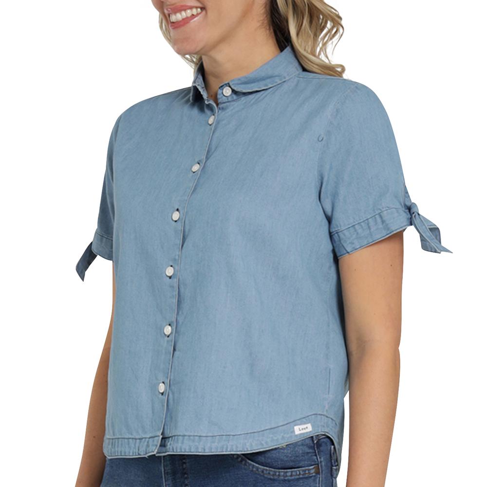 Foto 6 pulgar | Blusa Casual Lee Regular Fit 440 Azul para Mujer