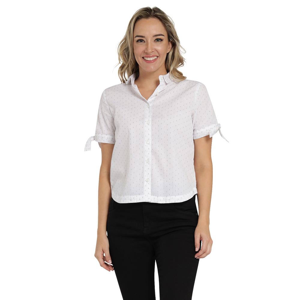 Blusa Casual Lee Slim Fit 410 Blanca para Mujer