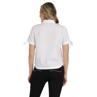 Foto 3 | Blusa Casual Lee Slim Fit 410 Blanca para Mujer