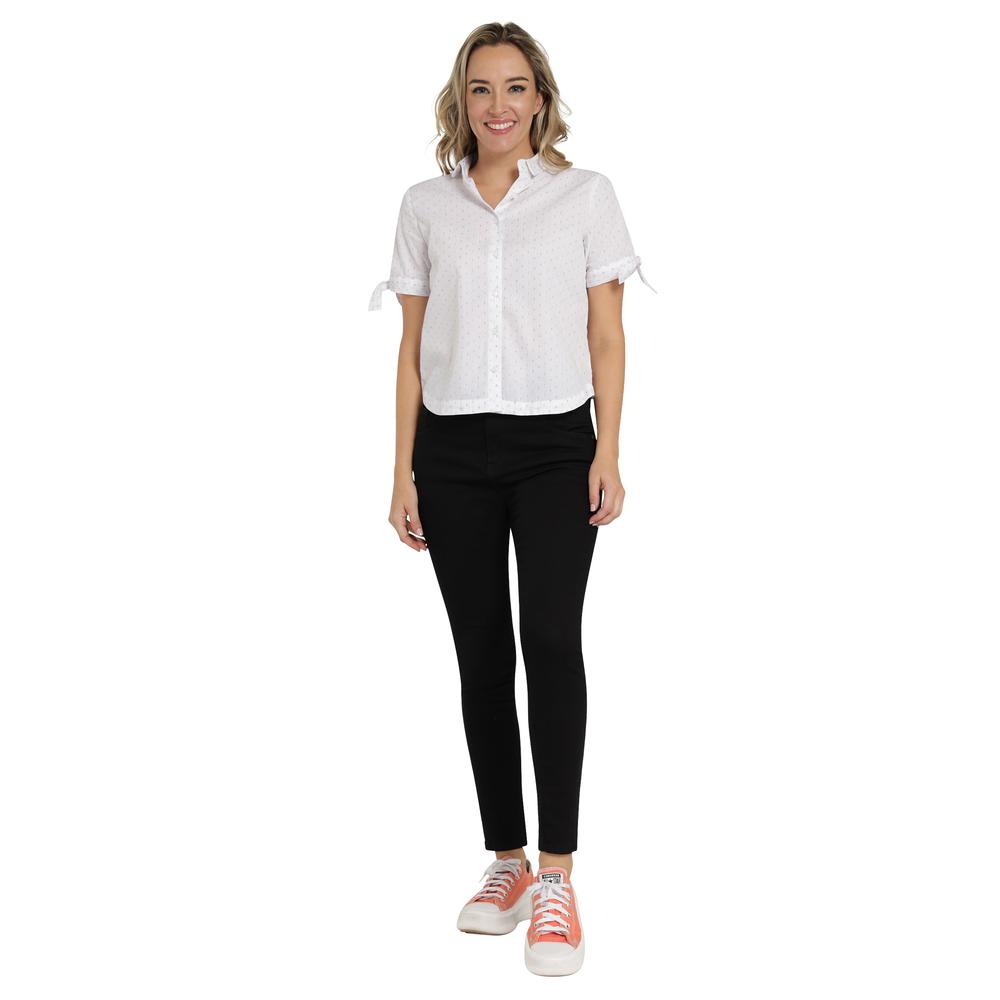 Foto 5 pulgar | Blusa Casual Lee Slim Fit 410 Blanca para Mujer