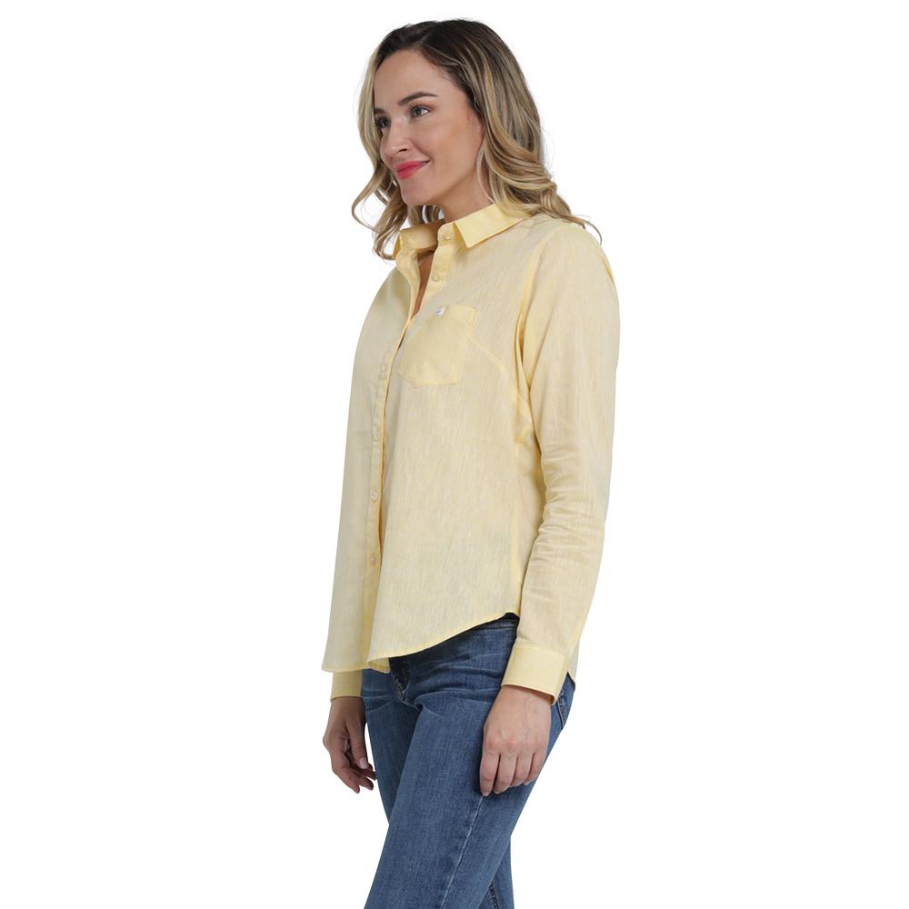 Foto 3 pulgar | Blusa Casual Lee Slim Fit 470 Amarillo para Mujer